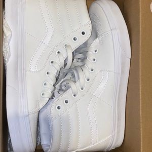 High Top White Vans